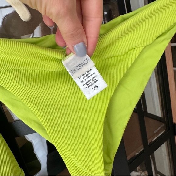 L*Space reversible bikini set ribbed camacho bottoms low rise tie top tara top - Picture 8 of 16